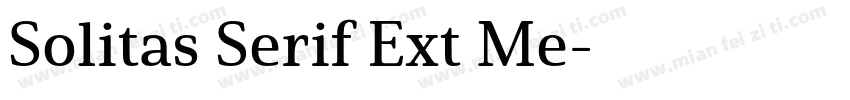Solitas Serif Ext Me字体转换